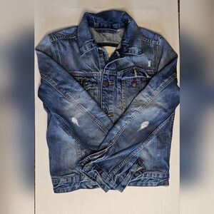 Vintage Hollister “Red Bird” Denim Trucker Jacket | Women’s Small |Y2K Button Up